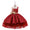 Cute Tiered Ball Gown Straps Satin Christmas Dresses for Girls
