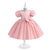 Ball Gown Scoop Puff Sleeves Flower Girl Dresses with Bowknot
