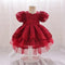 A-Line/Princess Scoop Puff Sleeves Flower Girl Dresses with Applique