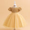 Ball Gown Scoop Short Sleeves Christmas Dresses for Girls