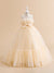 A-Line/Princess Illusion Scoop Flower Girl Dresses with Bow