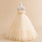 A-Line/Princess Illusion Scoop Flower Girl Dresses with Bow