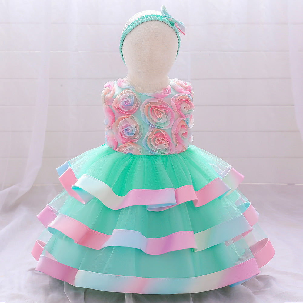 Ball Gown Scoop Sleeveless Flower Girl Dresses with Belt