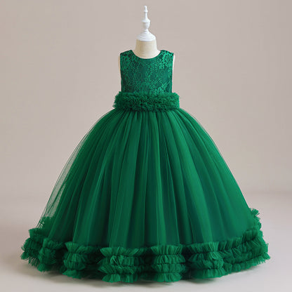Ball Gown Scoop Sleeveless Flower Girl Dresses with Applique