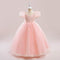 Ball Gown Scoop Puff Sleeves Flower Girl Dresses with Sequins