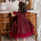 A-Line/Princess Scoop Flying Sleeves Sequin Christmas Dresses for Girls