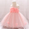 Ball Gown Scoop Sleeveless Flower Girl Dresses with Solid Flowers