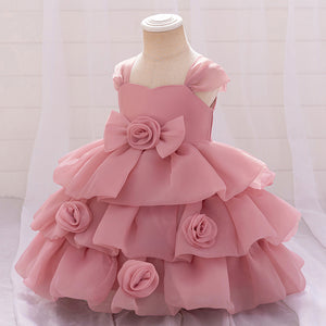 Ball Gown Scoop Sleeveless Flower Girl Dresses with Solid Flowers