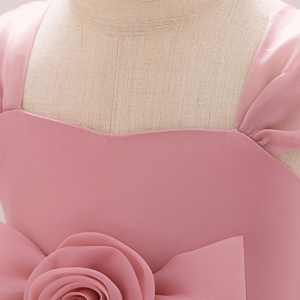 Ball Gown Scoop Sleeveless Flower Girl Dresses with Solid Flowers