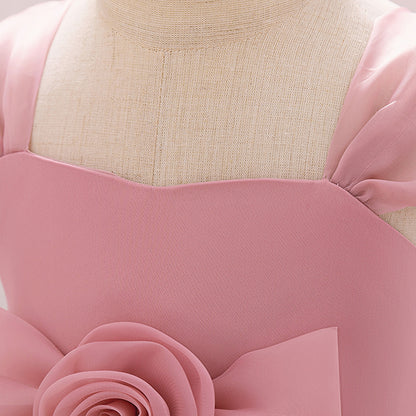 Ball Gown Scoop Sleeveless Flower Girl Dresses with Solid Flowers