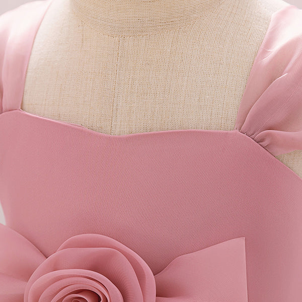 Ball Gown Scoop Sleeveless Flower Girl Dresses with Solid Flowers