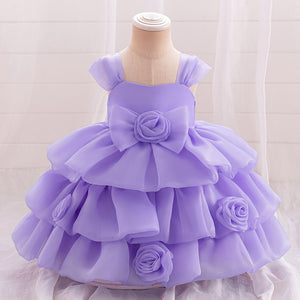 Ball Gown Scoop Sleeveless Flower Girl Dresses with Solid Flowers