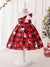Ball Gown Scoop Sleeveless Ruched Christmas Dresses for Girls