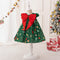Ball Gown Scoop Puff Sleeves Bow Christmas Dresses for Girls