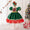 A-Line/Princess Scoop Puff Sleeves Christmas Dresses for Girls