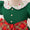 A-Line/Princess Scoop Puff Sleeves Tiered Christmas Dresses for Girls
