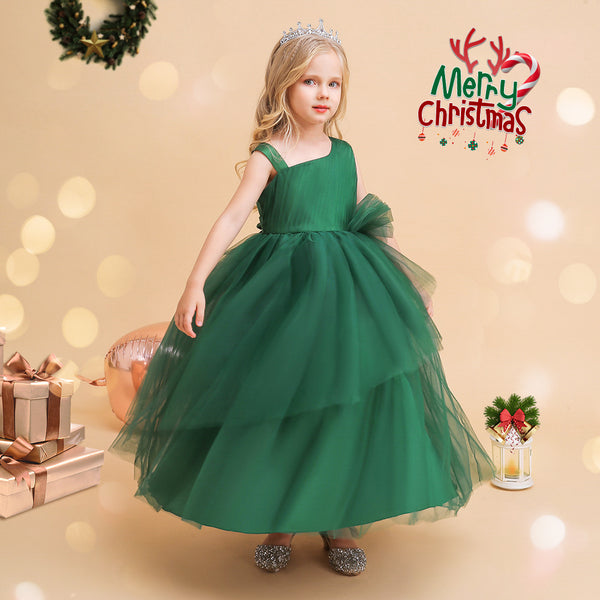 A-Line/Princess Asymmetrical Sleeveless Christmas Dresses for Girls