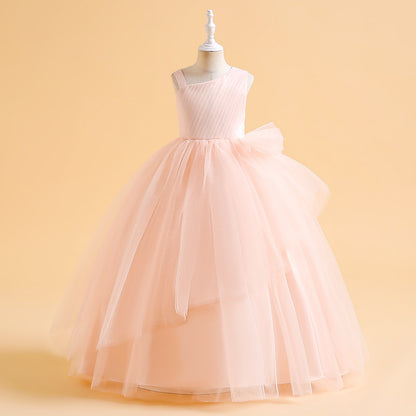 A-Line/Princess Asymmetrical Sleeveless Christmas Dresses for Girls