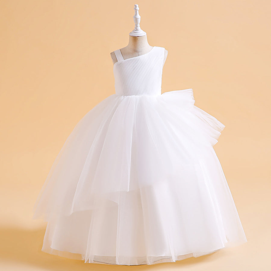 A-Line/Princess Asymmetrical Sleeveless Christmas Dresses for Girls