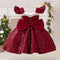 A-Line/Princess Scoop Flying Sleeves Christmas Dresses for Girls