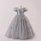 A-Line/Princess Scoop Puff Sleeves Christmas Dresses for Girls
