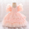 Ball Gown V-Neck Flying Sleeves Flower Girl Dresses with Applique