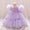Ball Gown Scoop Puff Sleeves Flower Girl Dresses with Sequins
