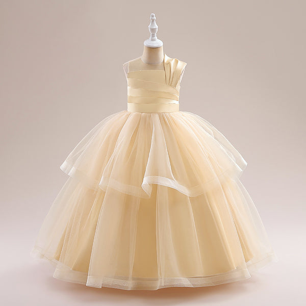 Ball Gown Scoop Sleeveless Flower Girl Dresses with Ruched
