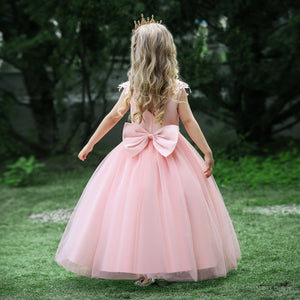 Ball Gown Scoop Sleeveless Flower Girl Dresses with Applique
