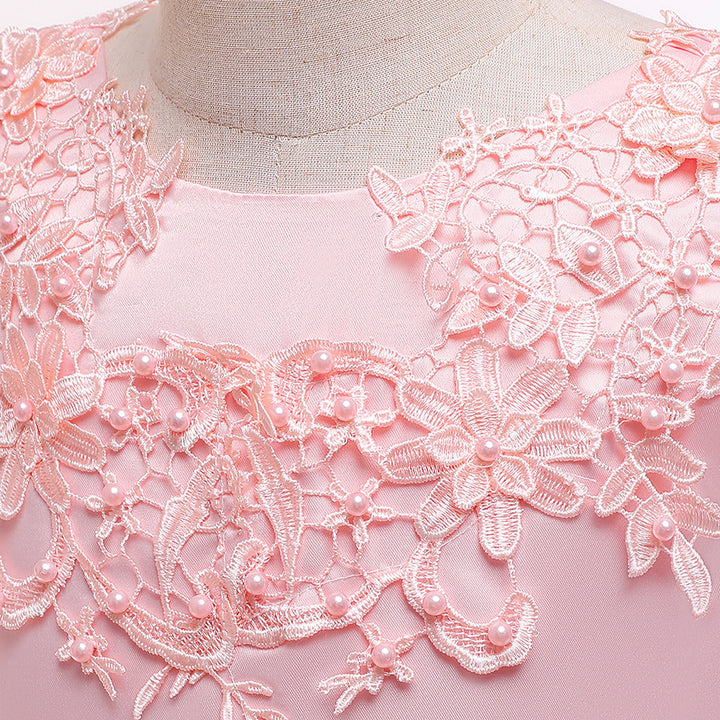 Ball Gown Scoop Sleeveless Flower Girl Dresses with Applique