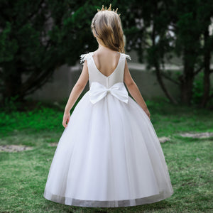 Ball Gown Scoop Sleeveless Flower Girl Dresses with Applique