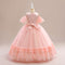 Ball Gown Cold Shoulder Short Sleeves Flower Girl Dresses with Applique