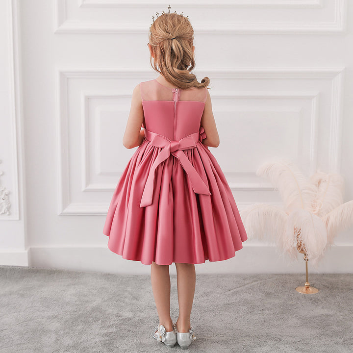 Ball Gown Scoop Sleeveless Flower Girl Dresses with Solid Flowers