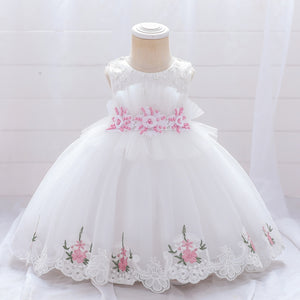Ball Gown Scoop Sleeveless Flower Girl Dresses with Beading