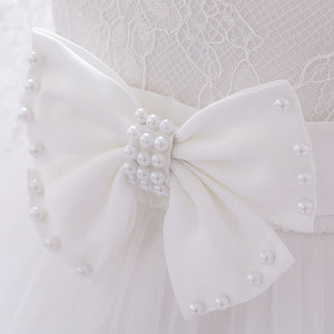 Ball Gown Scoop Long Sleeves Flower Girl Dresses with Beading