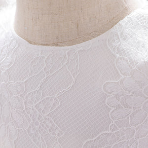 Ball Gown Scoop Long Sleeves Flower Girl Dresses with Beading