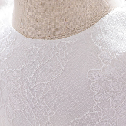 Ball Gown Scoop Long Sleeves Flower Girl Dresses with Beading