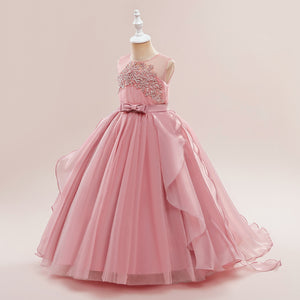 Ball Gown Scoop Sleeveless Flower Girl Dresses with Ruffles