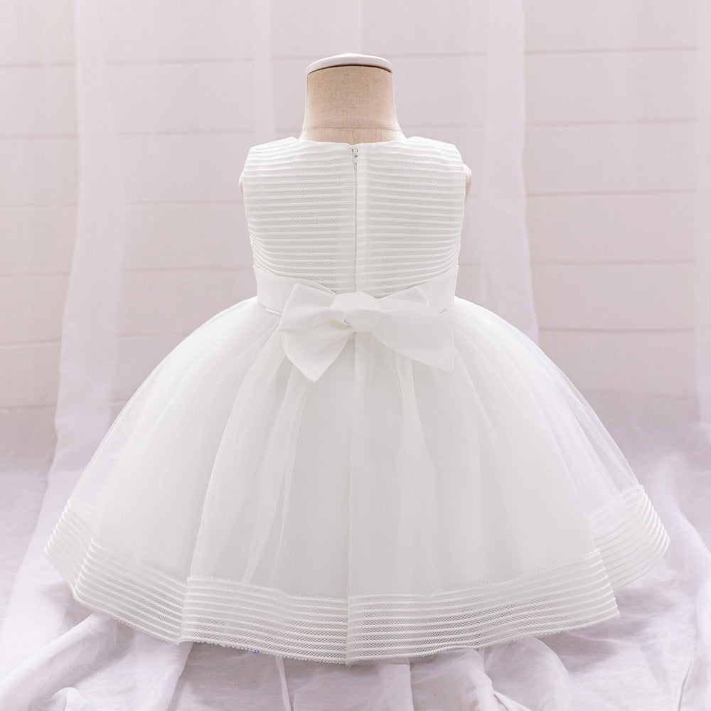 Ball Gown Scoop Sleeveless Flower Girl Dresses with Bow Knot