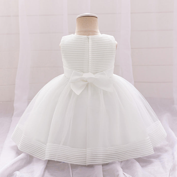 Ball Gown Scoop Sleeveless Flower Girl Dresses with Bow Knot