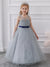 Ball Gown Scoop Sleeveless Flower Girl Dresses with Bow Knot