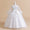 Ball Gown Scoop 3/4 Sleeves Flower Girl Dresses with Tiered