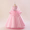 Ball Gown Scoop 3/4 Sleeves Flower Girl Dresses with Tiered