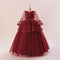 Ball Gown Scoop 3/4 Sleeves Flower Girl Dresses with Tiered