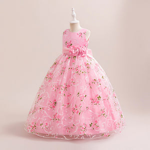 Ball Gown Scoop Sleeveless Flower Girl Dresses with Solid Flowers