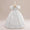 Ball Gown Square Neck Puff Sleeves Flower Girl Dresses with Ruched