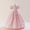 Ball Gown Square Neck Puff Sleeves Flower Girl Dresses with Ruched