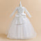 Ball Gown Scoop Long Sleeves Flower Girl Dresses with Lace