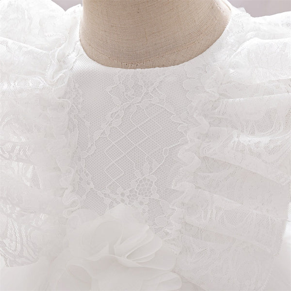 Ball Gown Scoop Long Sleeves Flower Girl Dresses with Lace