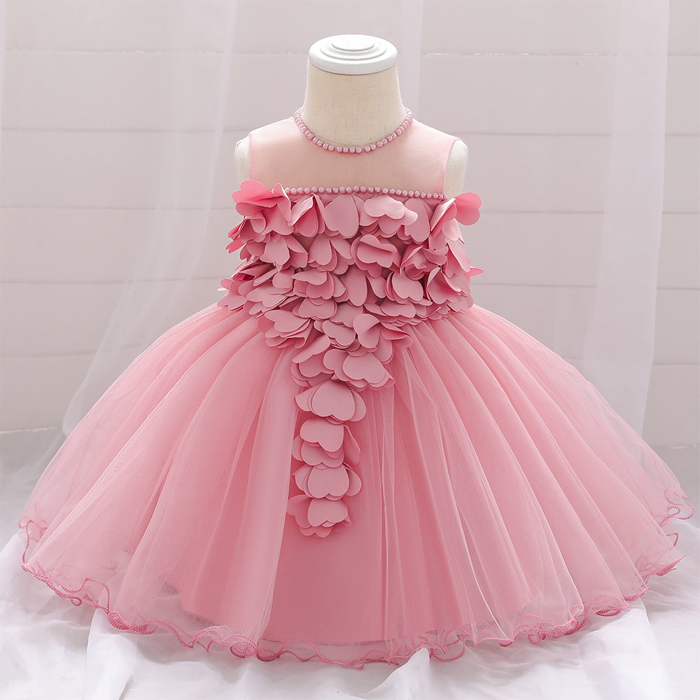 Ball Gown Scoop Sleeveless Flower Girl Dresses with Beading